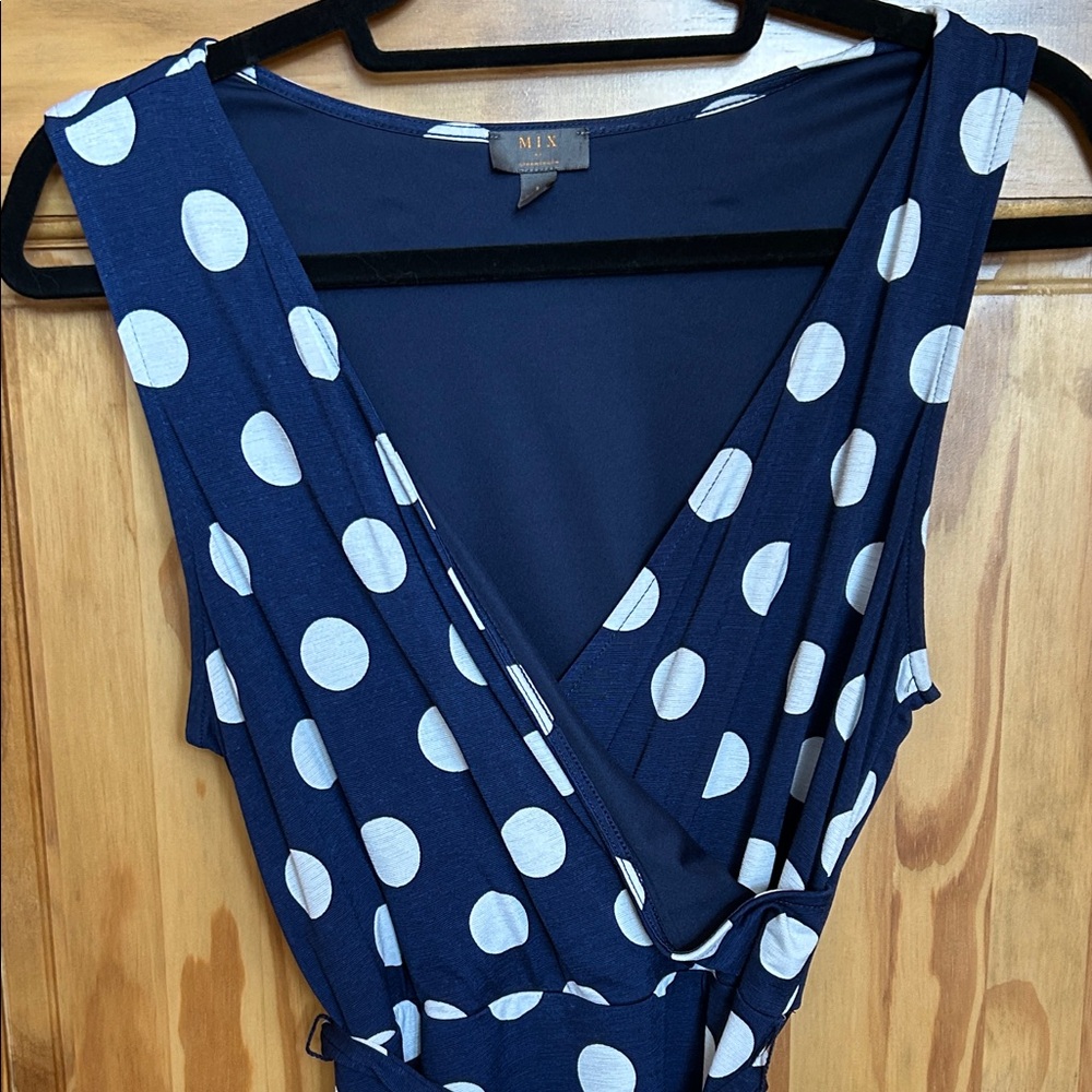 41 Hawthorn Navy Polka Dot Midi Dress